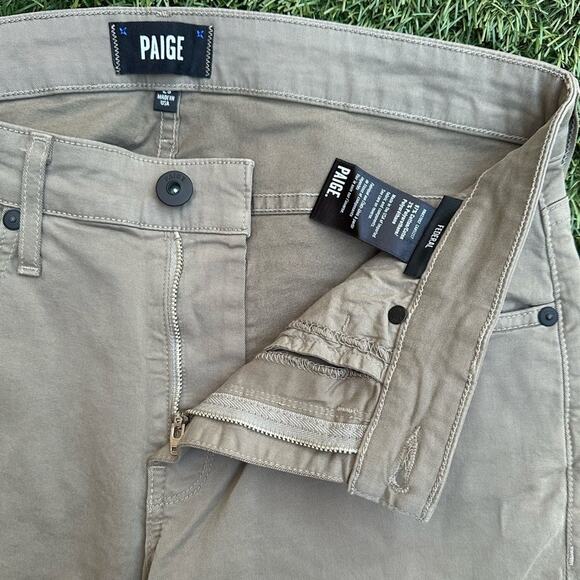 Paige Heritage Federal Slim Straight Denim Jean Iron Mountain Grey Khaki Pant 29 - Picture 6 of 10